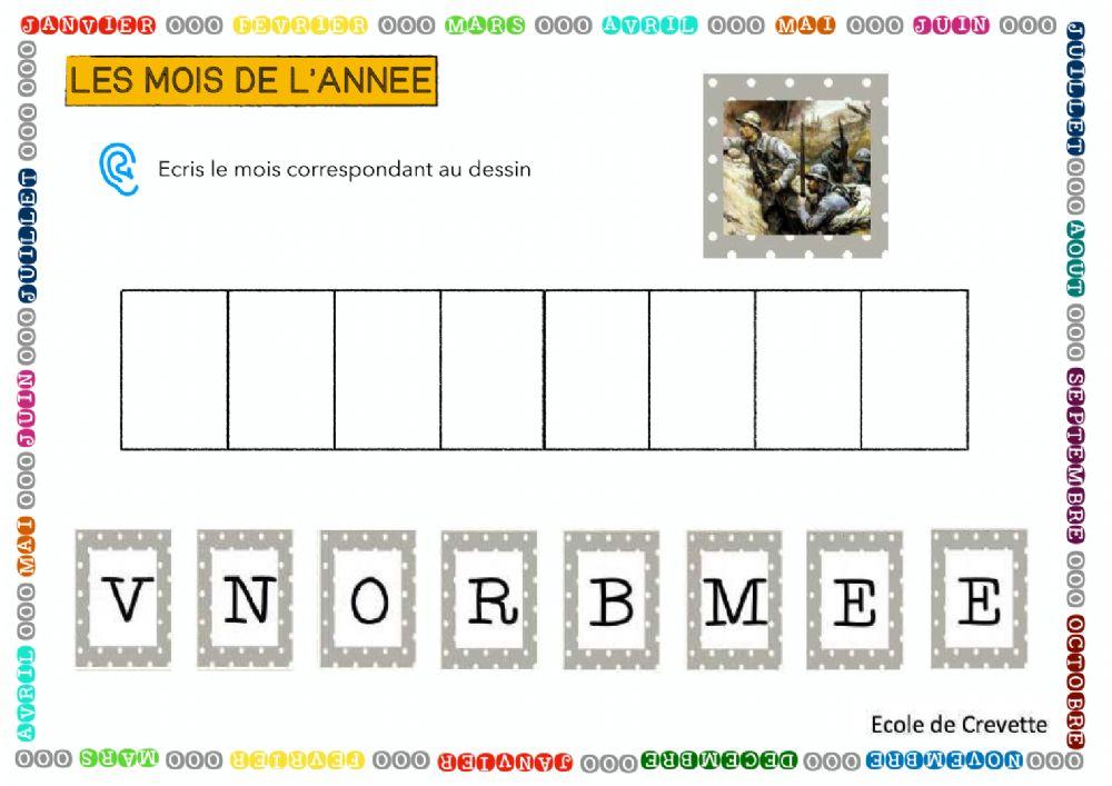 Les mois de l'année (4)