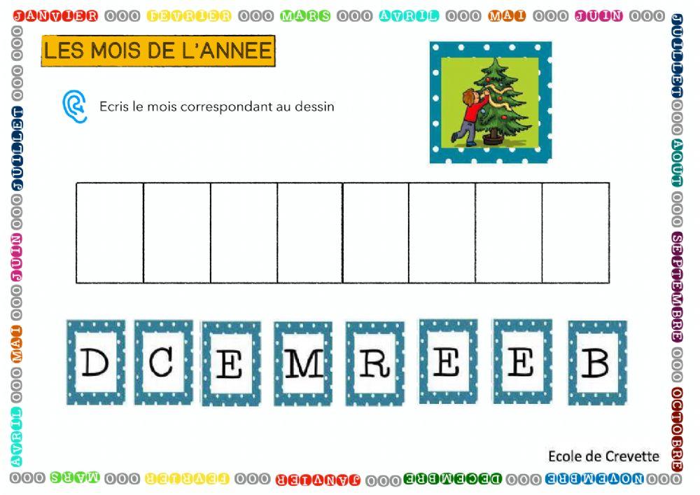 Les mois de l'année (4)