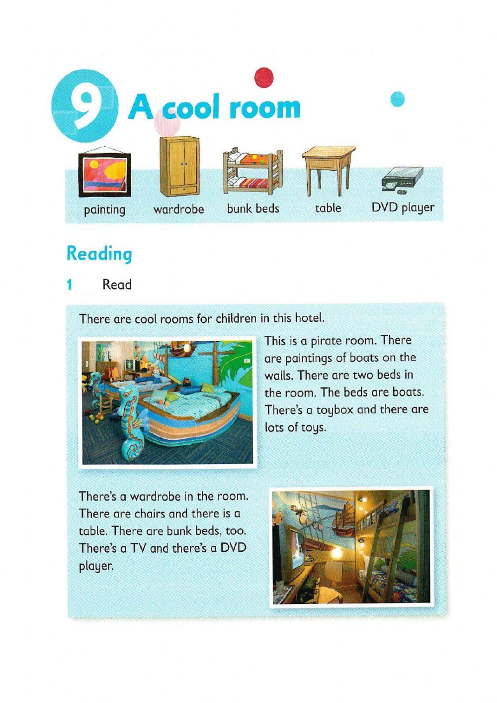 Reading and writing - A cool room