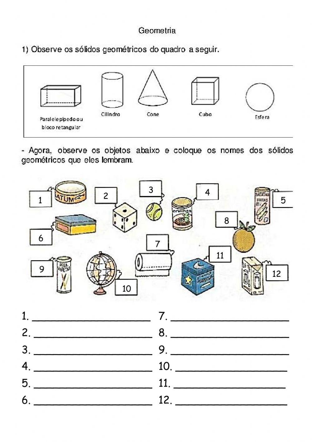 Figuras Planas e Sólidos Geométricos