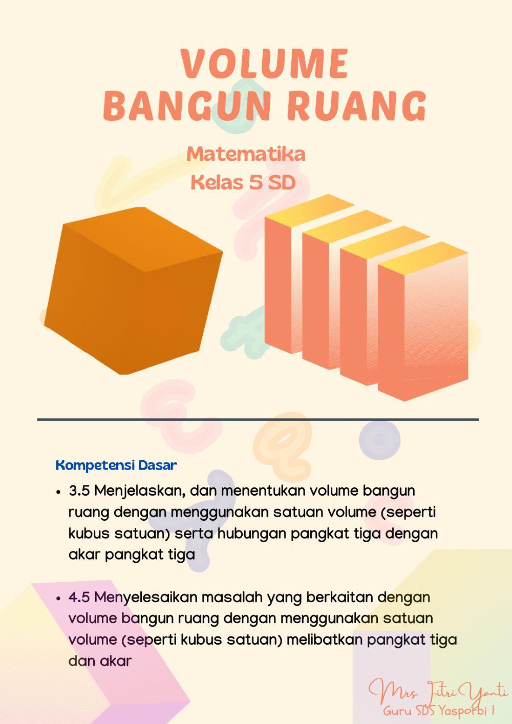 Volume Bangun Ruang1-3 Volume Bangun Ruang1-3