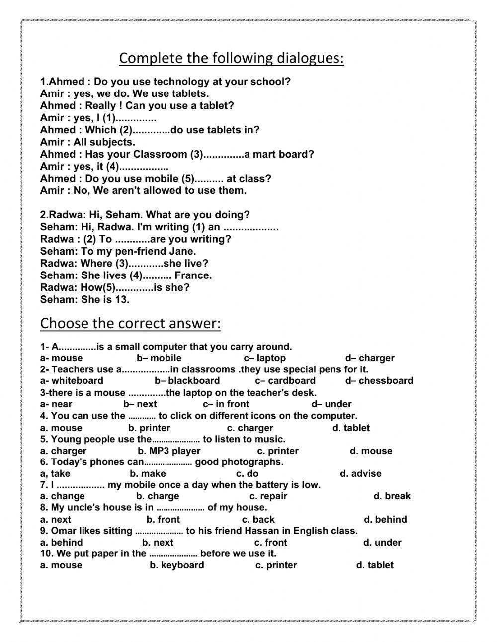 Unit 4 grade 7 review
