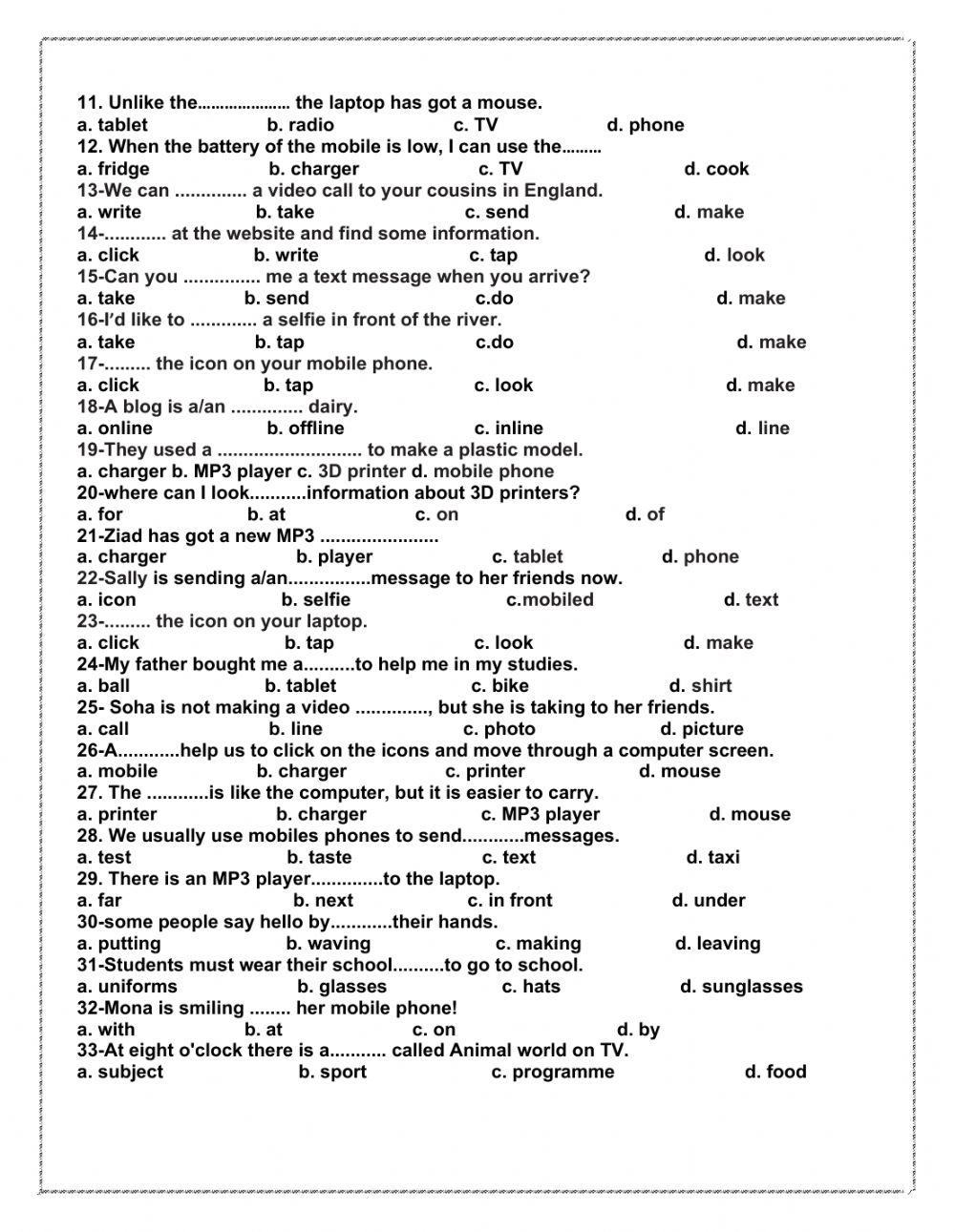 Unit 4 grade 7 review