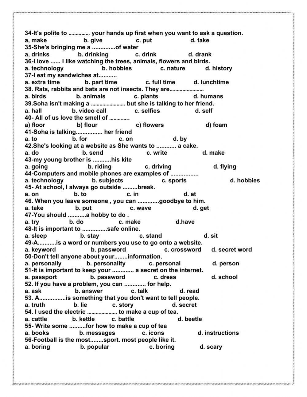 Unit 4 grade 7 review