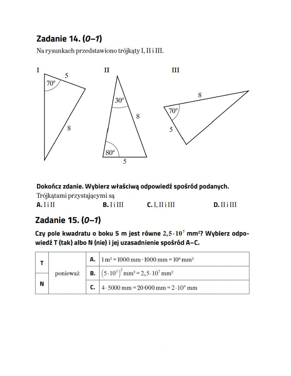 Arkusz próbny OP klasa 8