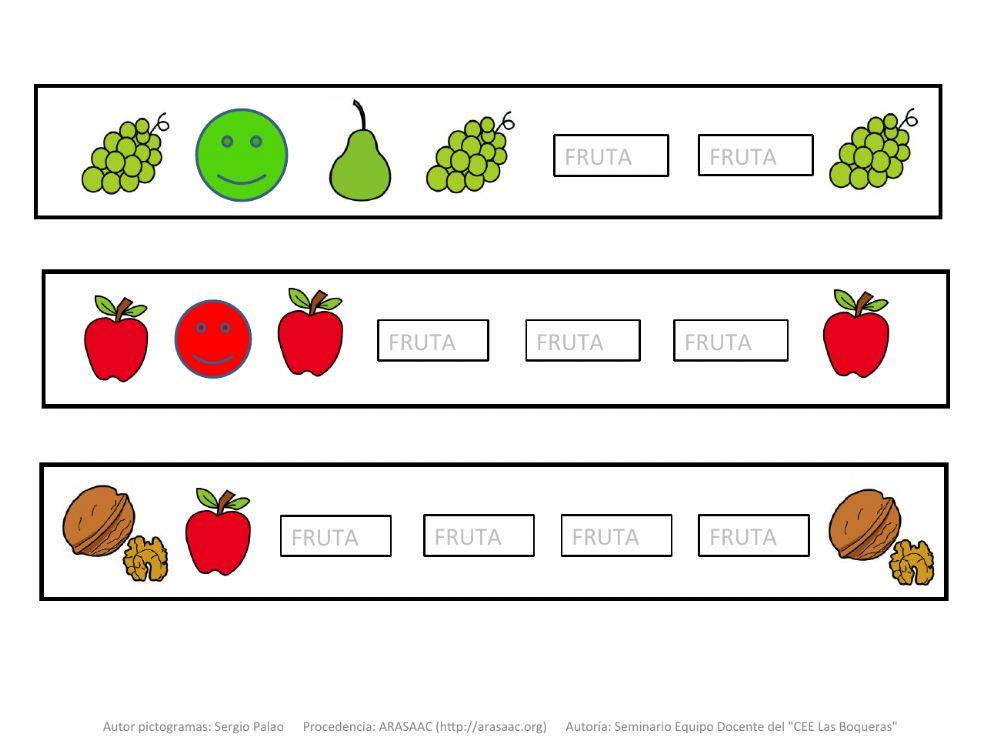 Material Teacch sericaciones