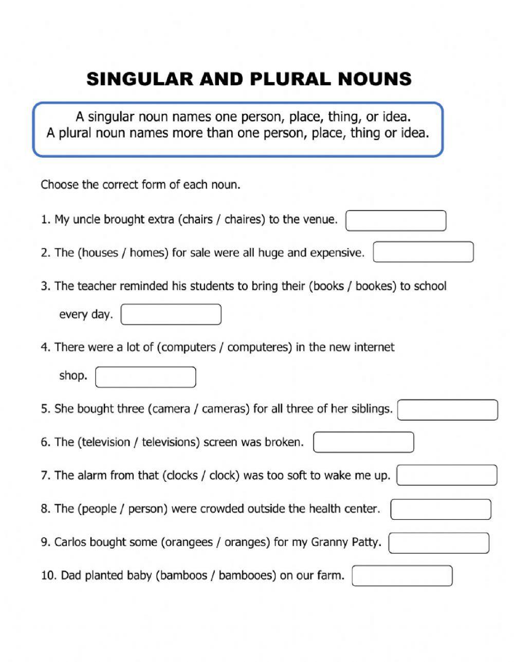 Singular and Plural