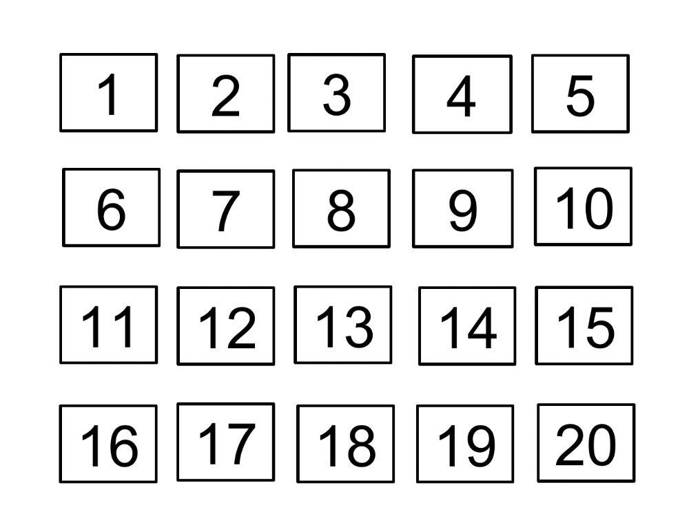 Material Teacch seriaciones números ii