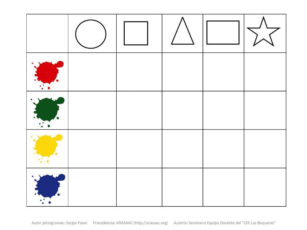 Material Teacch formas geométricas