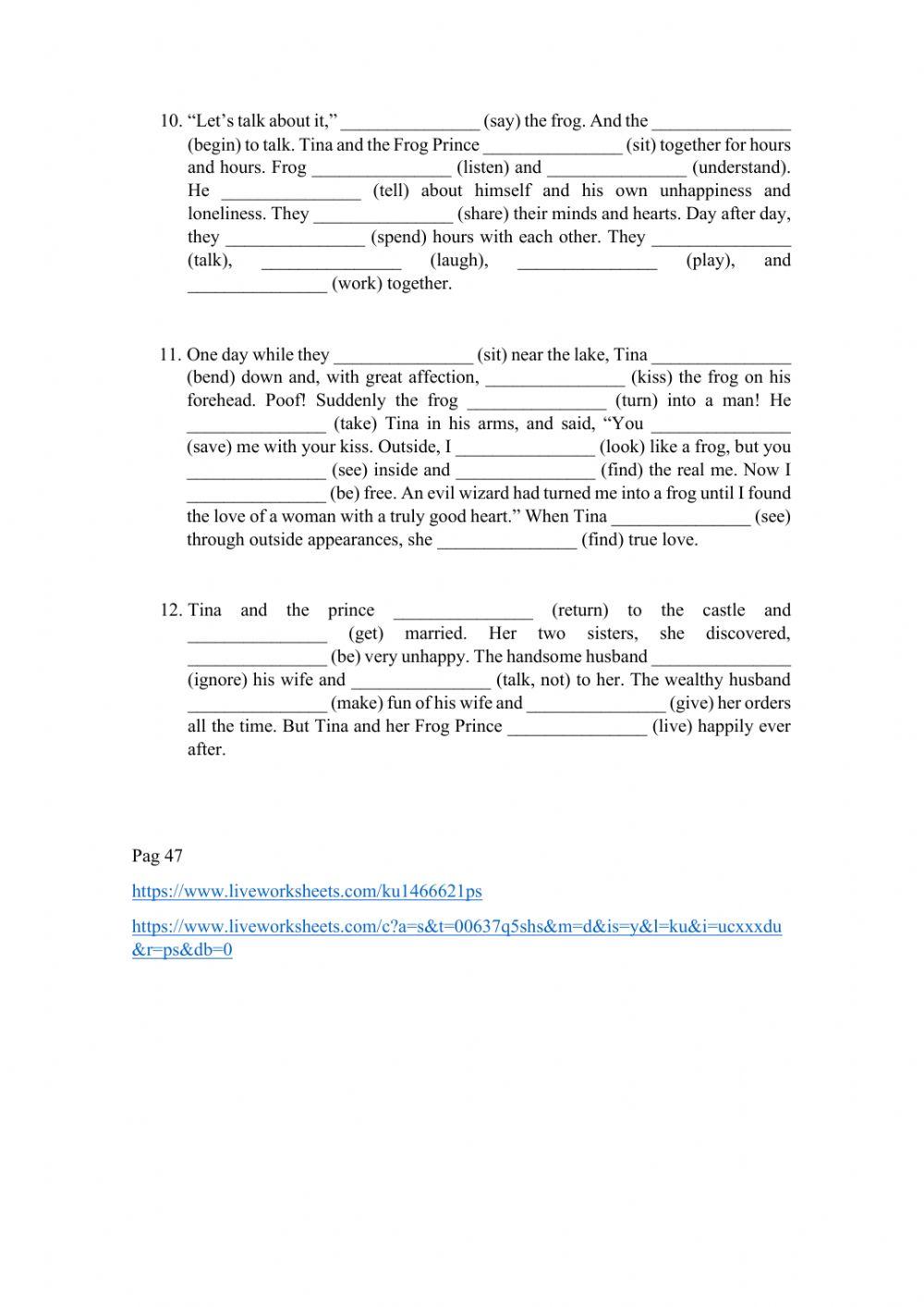 Simple past and past progressive