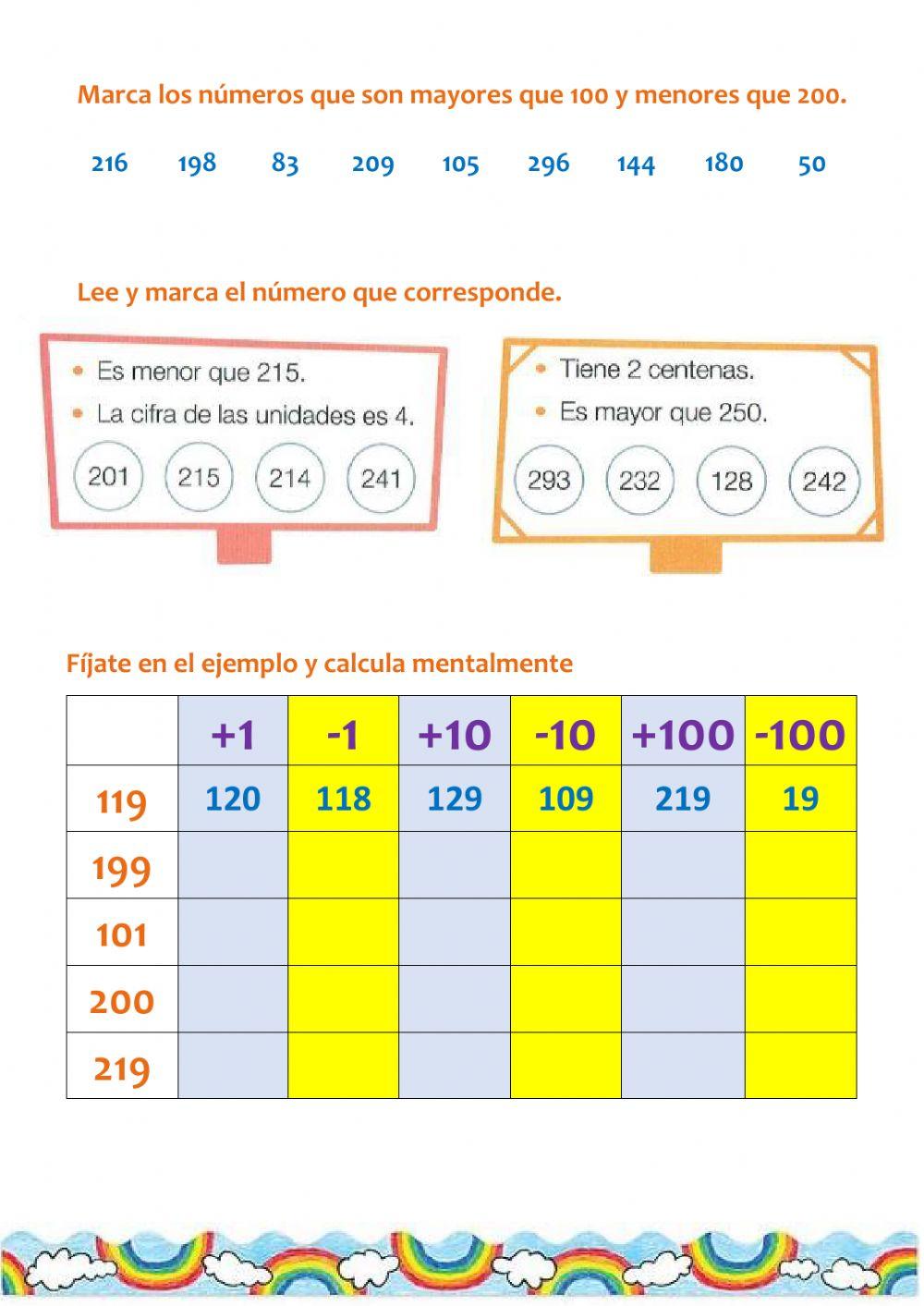 Numeraci n 1 299 2 worksheet live worksheets