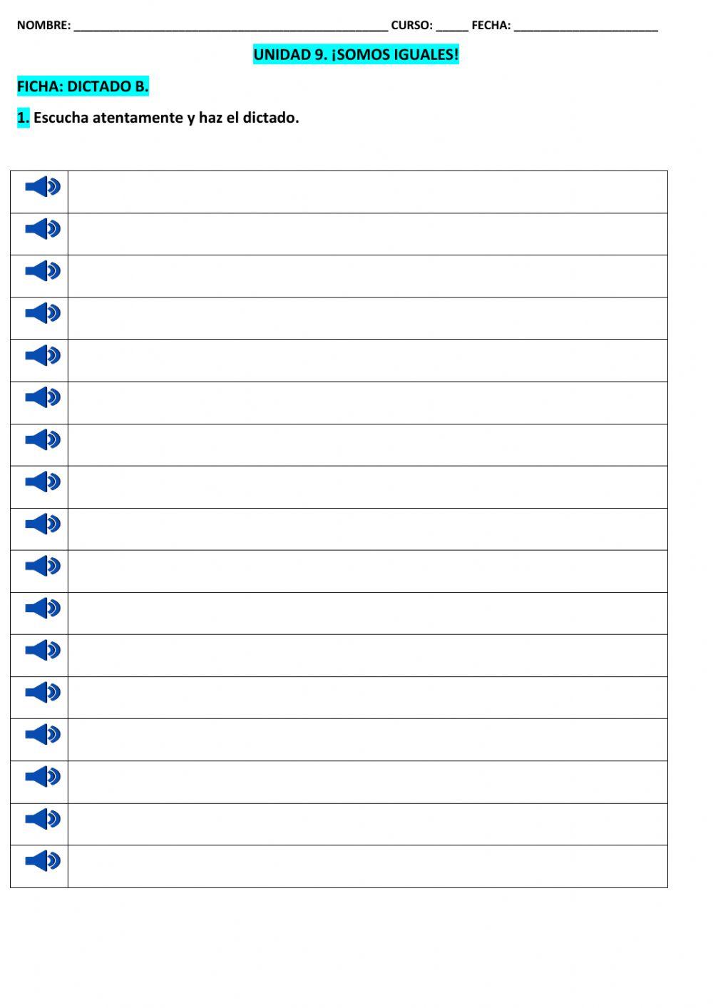 Ficha DICTADO A T-9  LCL 5º EPO