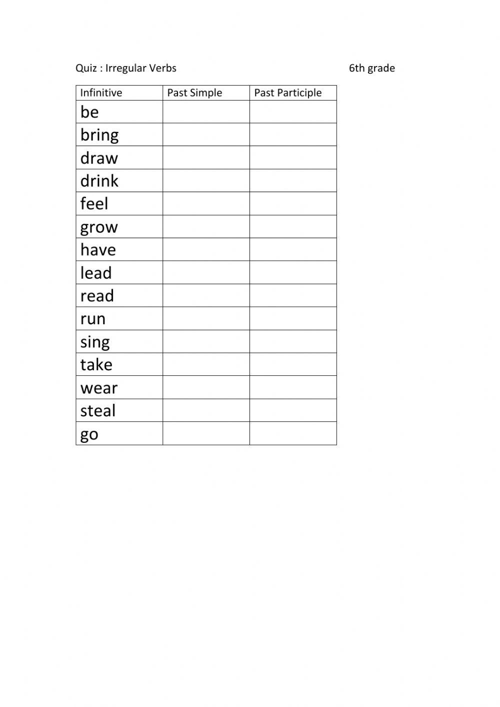 Irregular Verbs 1
