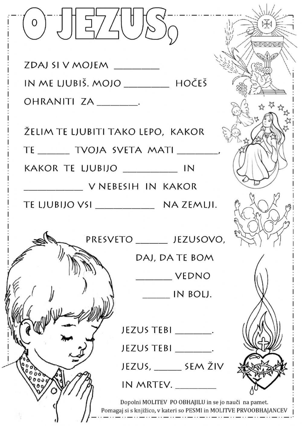 Molitev po obhajilu Molitev po obhajilu