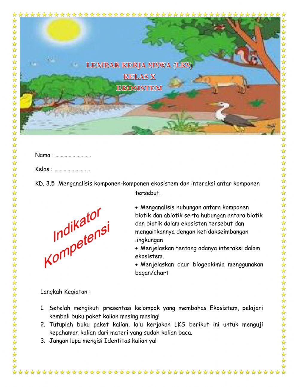 LKS Kelas X BIOLOGI Ekosistem