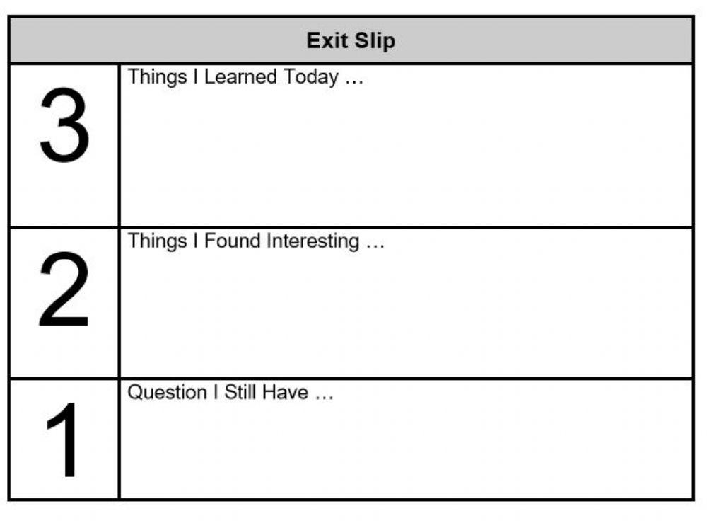 Exit Ticket interactive exercise | Live Worksheets