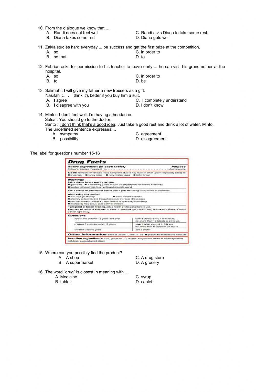 Bahasa Inggris kelas 9