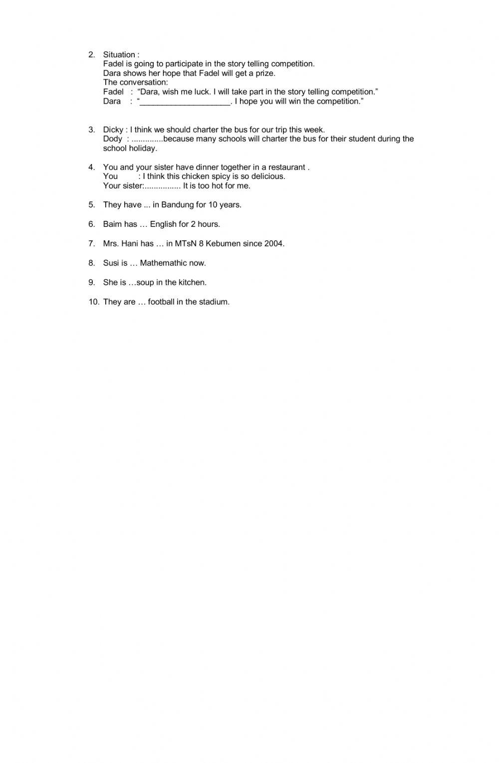 Bahasa Inggris kelas 9