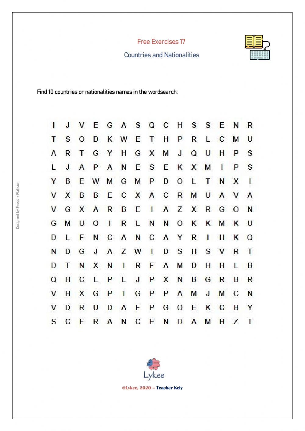 FREE17-CountriesNationalities