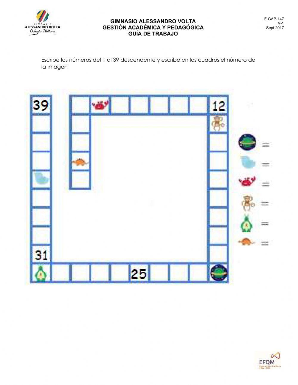 Conteo ascendente y descendente