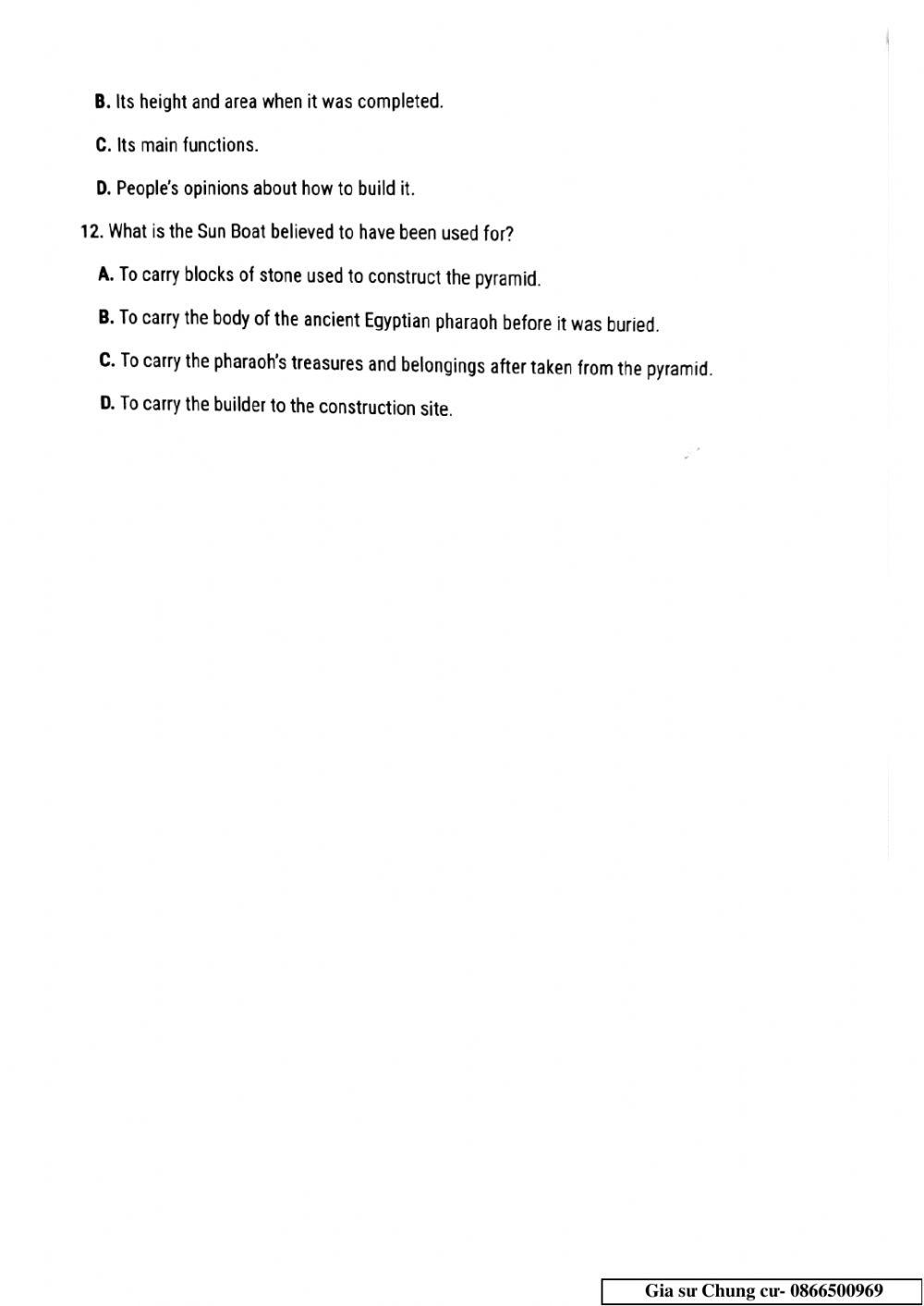 Lớp 11 - Kiểm tra 15 phút lần 3 Unit 1,2,3