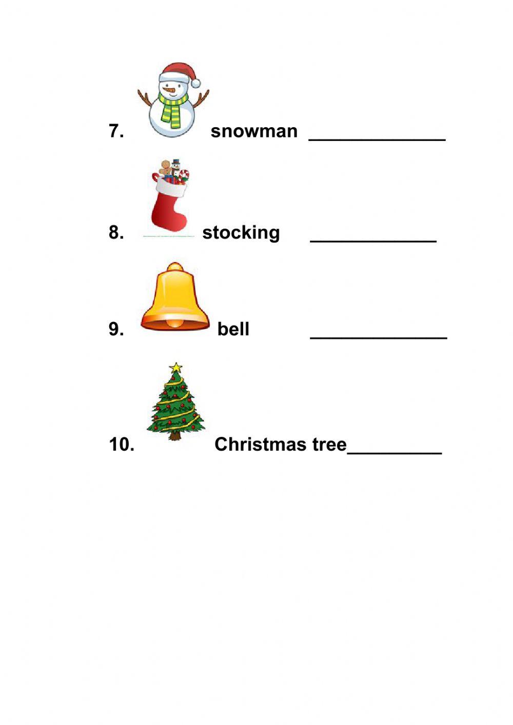 Christmas vocabulary