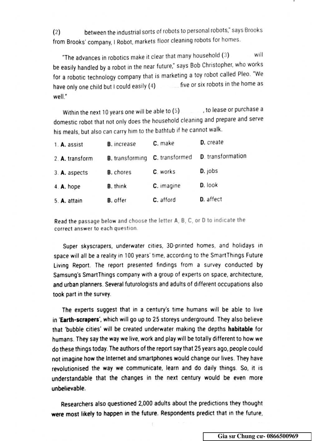 Lớp 11 - Kiểm tra 45 phút Unit 9,10