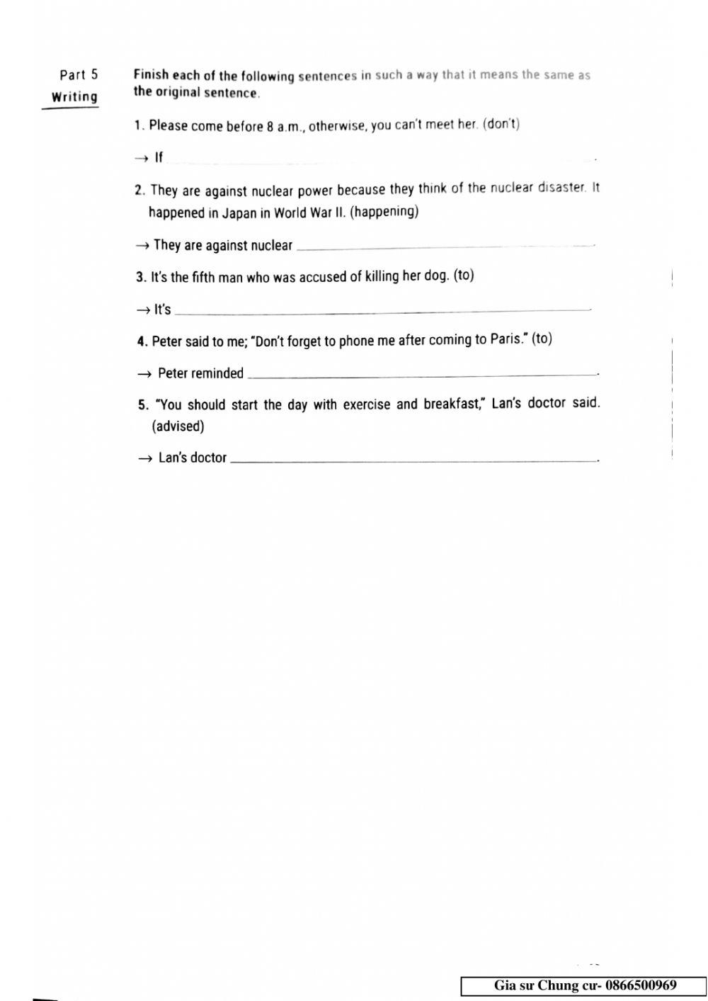 Lớp 11 - Kiểm tra 45 phút Unit 9,10