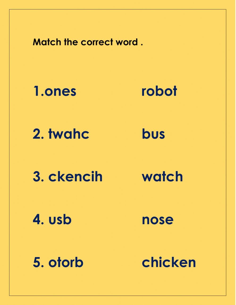Spelling Words list 12