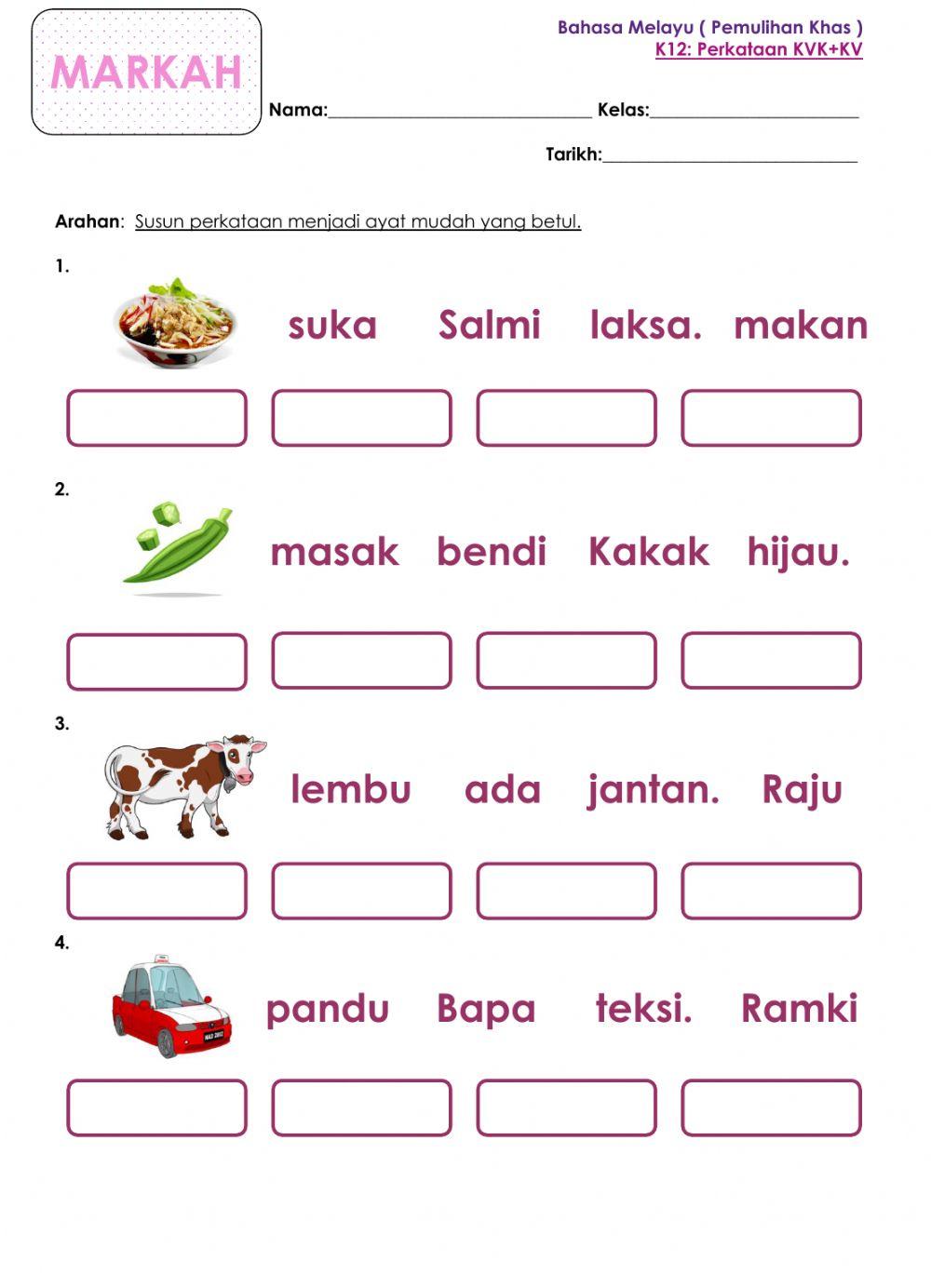 Kemahiran 12: Perkataan KVK+KV