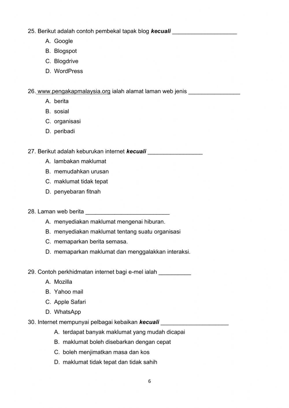 Pentaksiran Akhir TMK Tahun 5