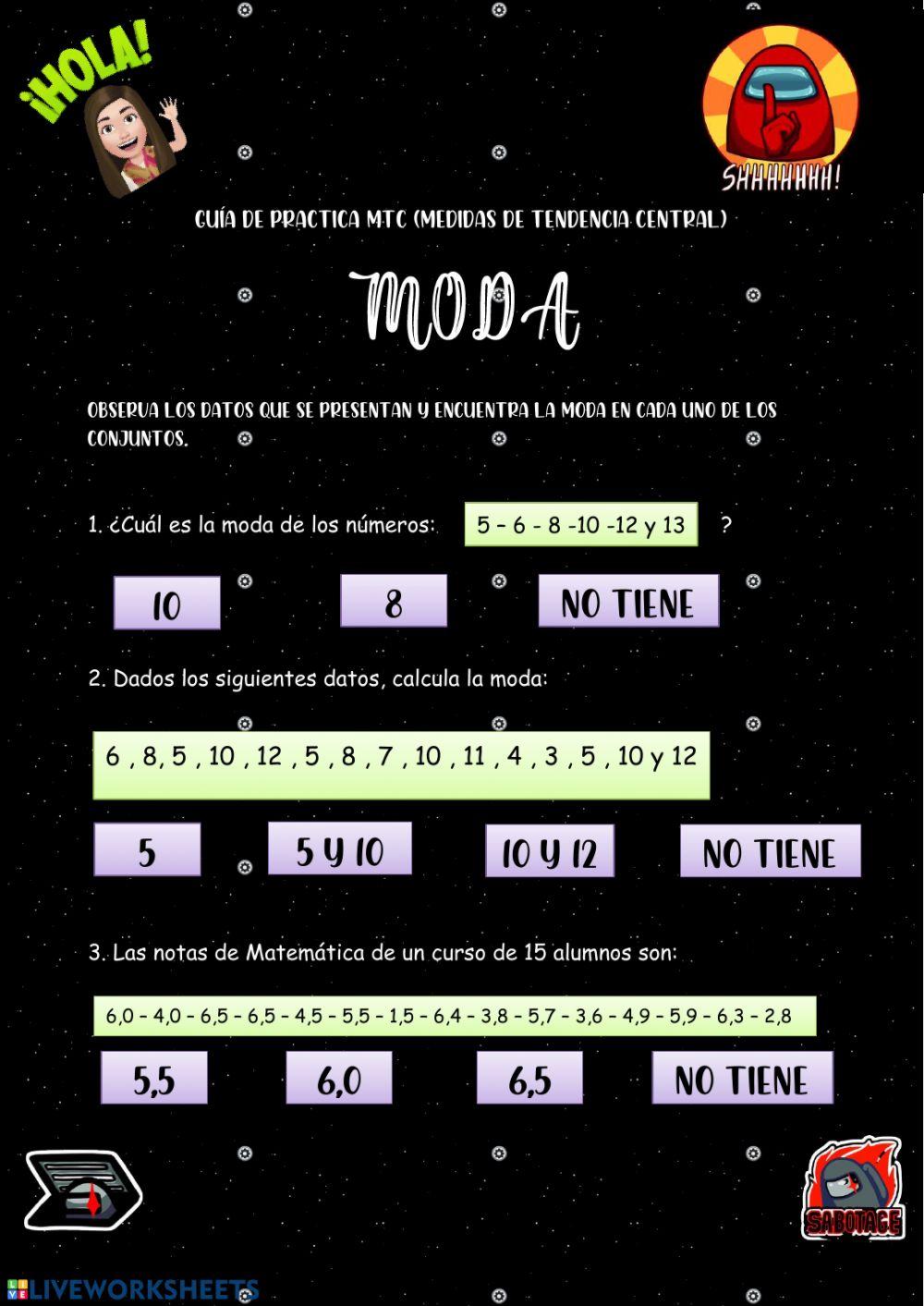 Medidas de tendencia central