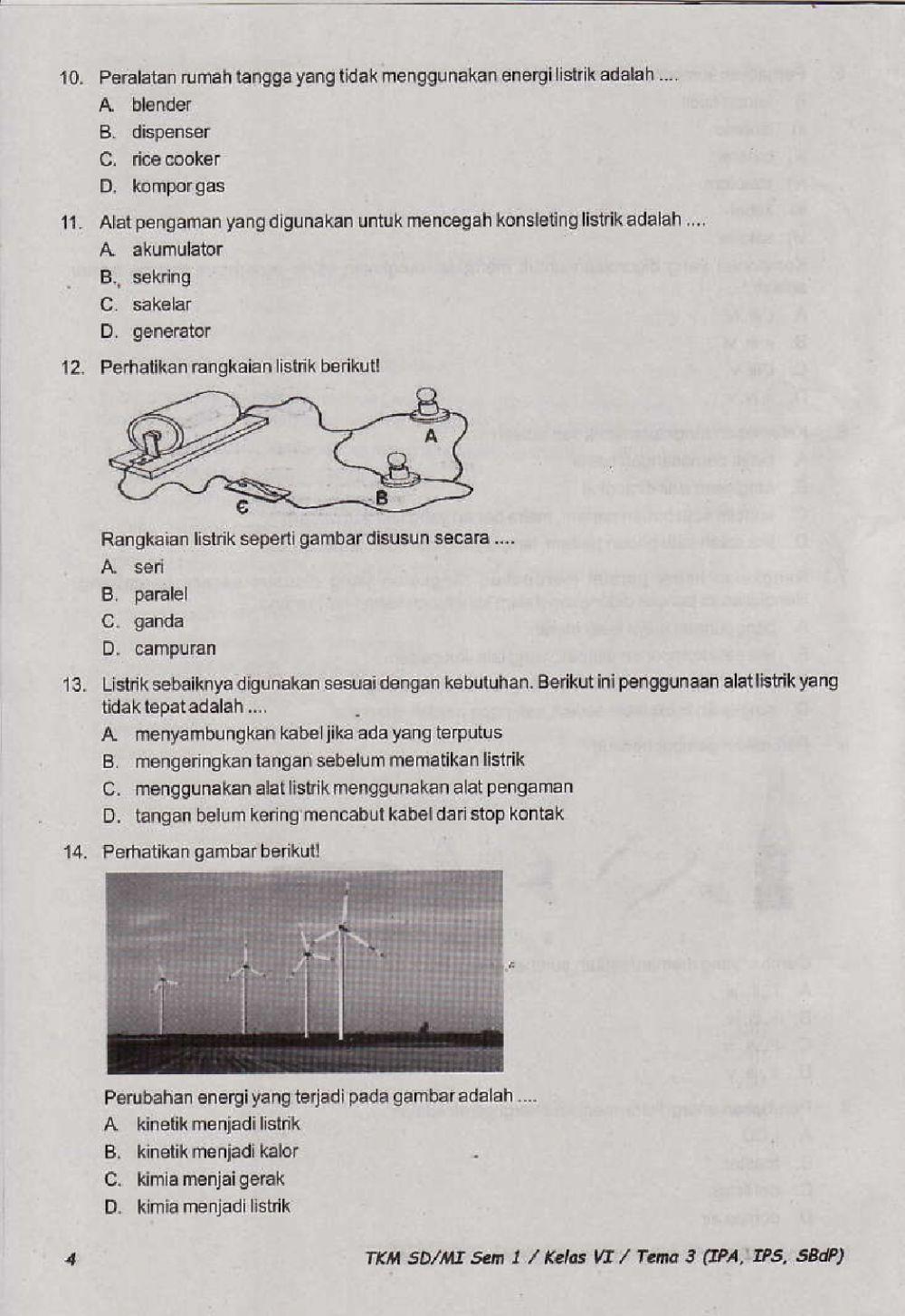 Penilaian Akhir Semester 1 Kelas 6