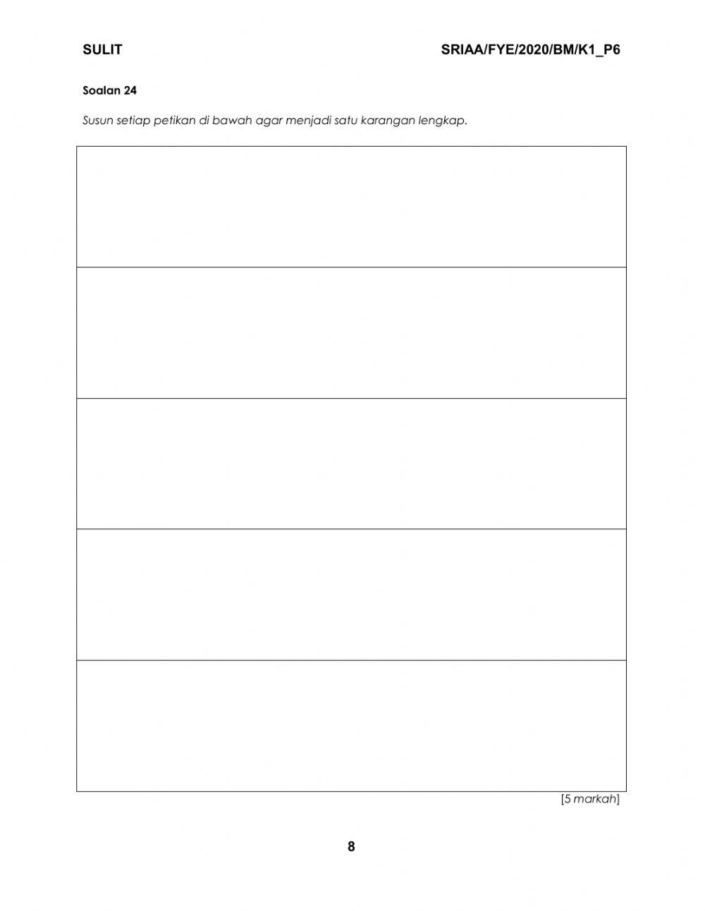 Bahasa Melayu Tahun 6