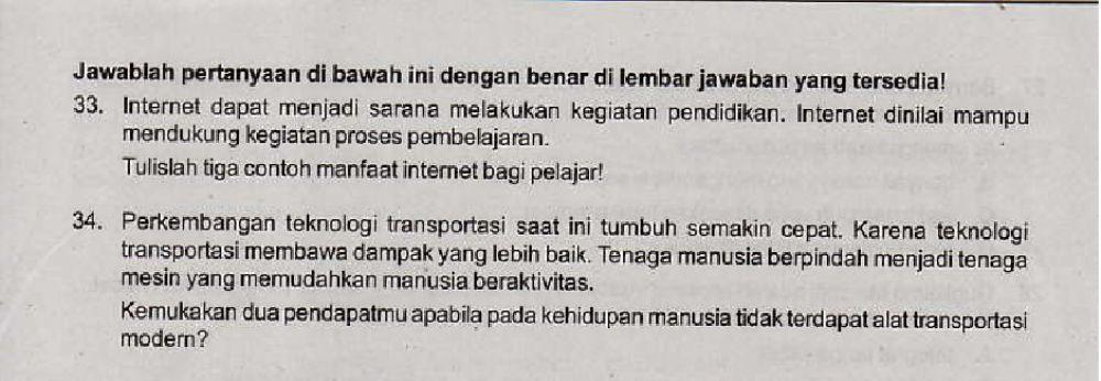 Penilaian Akhir Semester 1 Kelas 6