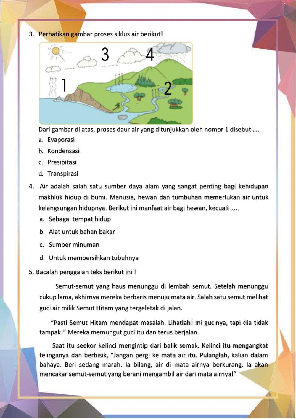 Evaluasi Tema 8 Subtema 3 Kelas 6