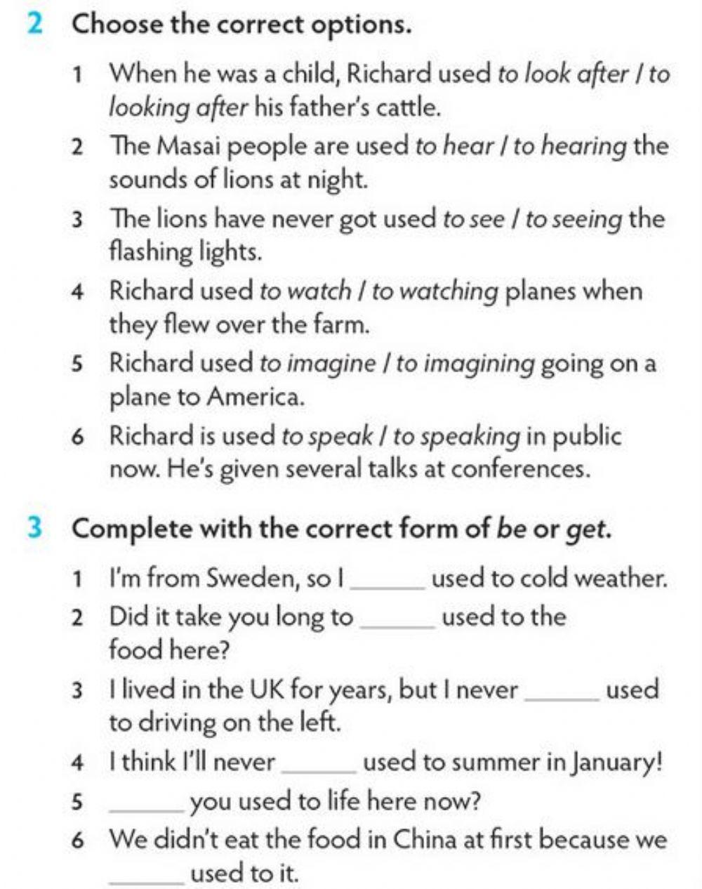 Used to-Be used to-Get used to