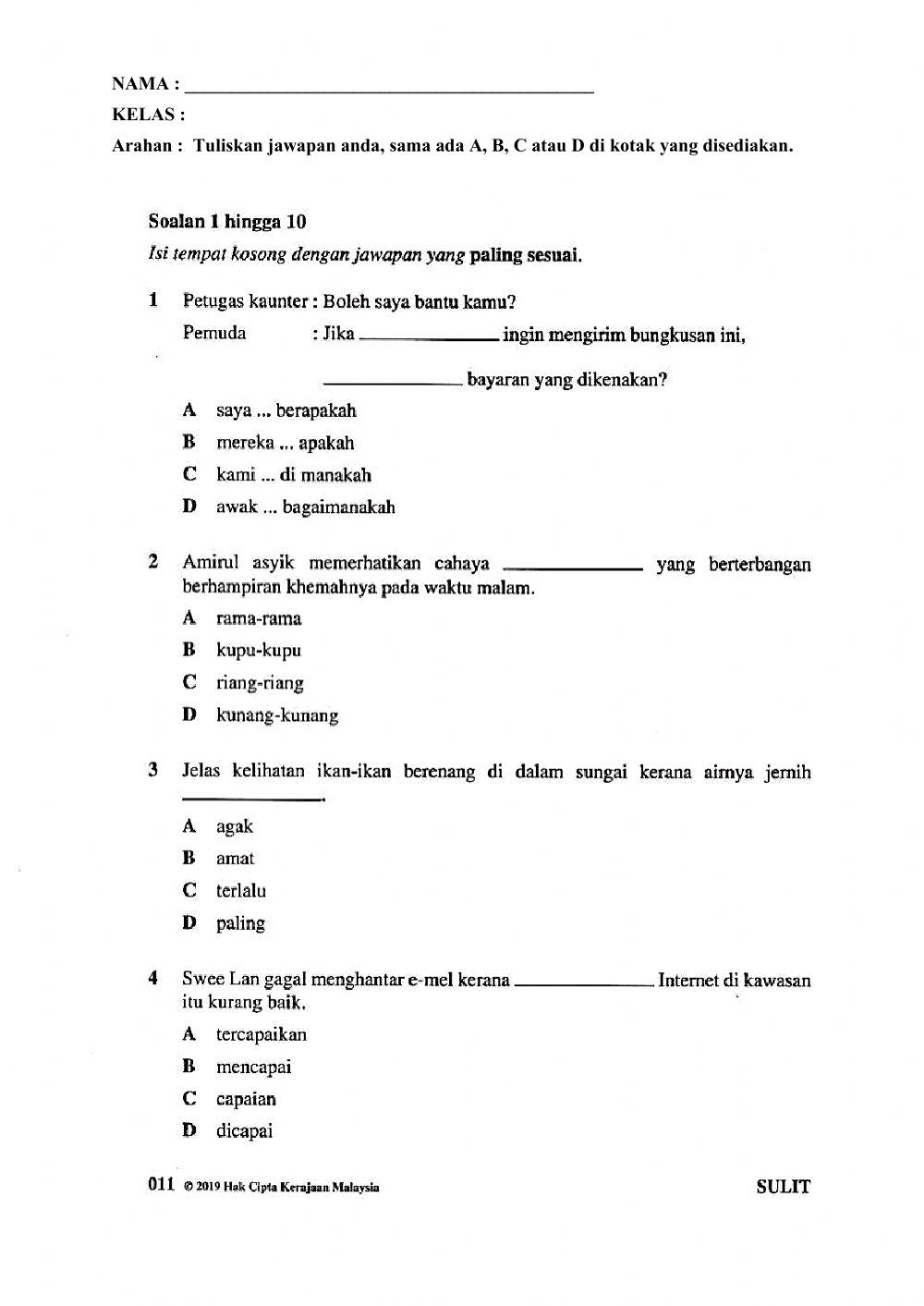 Pemahaman bahagian a