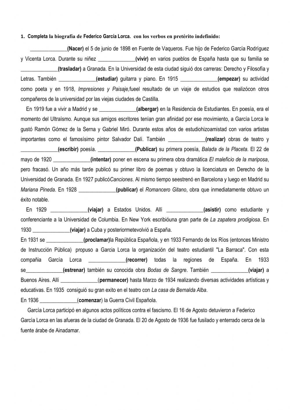 Pretérito indefinido.