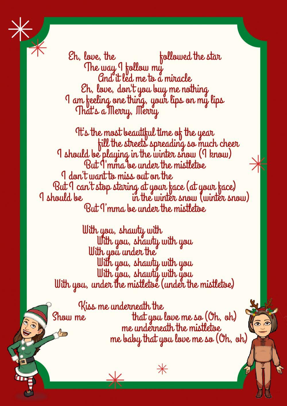 Mistletoe fill the gaps - drop down