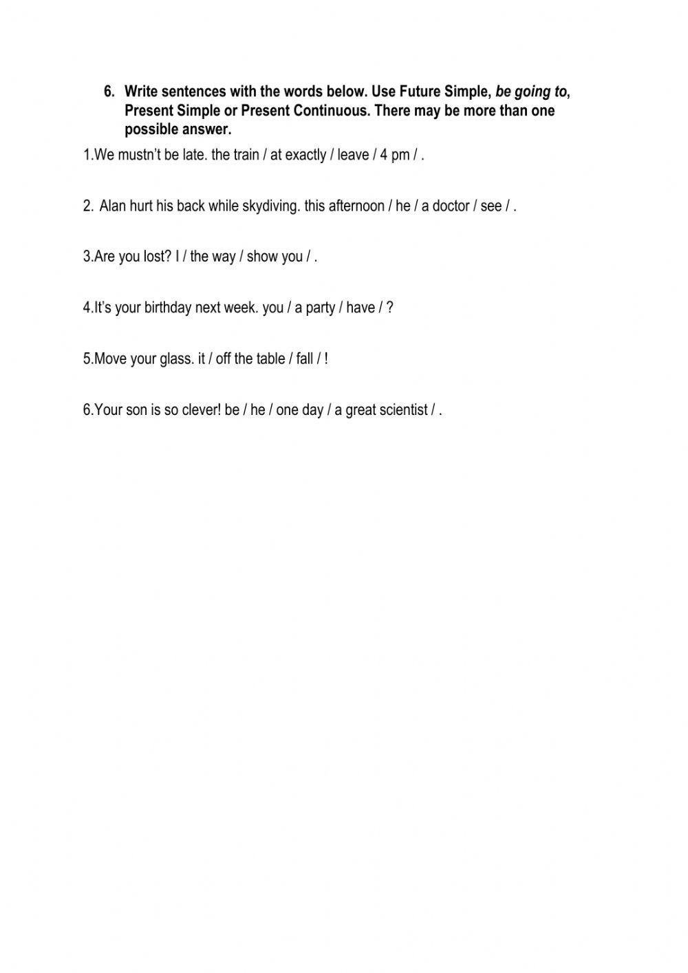 1ºBach - Vocabulary and Grammar