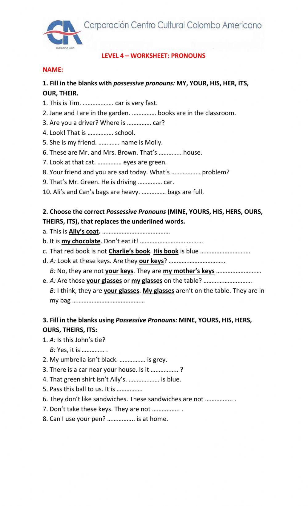 Level 4: Worksheet