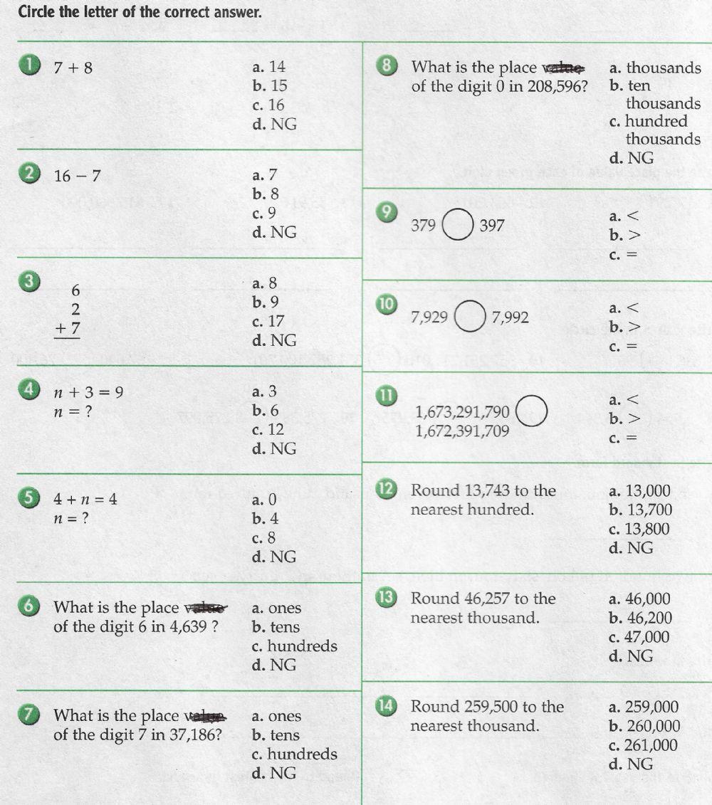 Math Review Grade 5 and 6