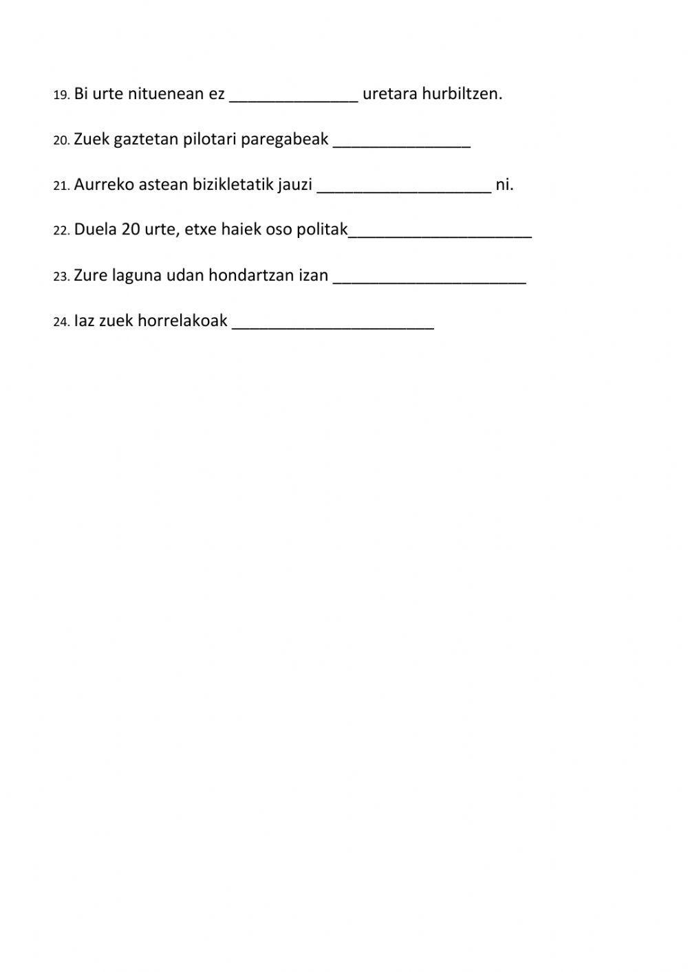 Izan aditza Lehenandian