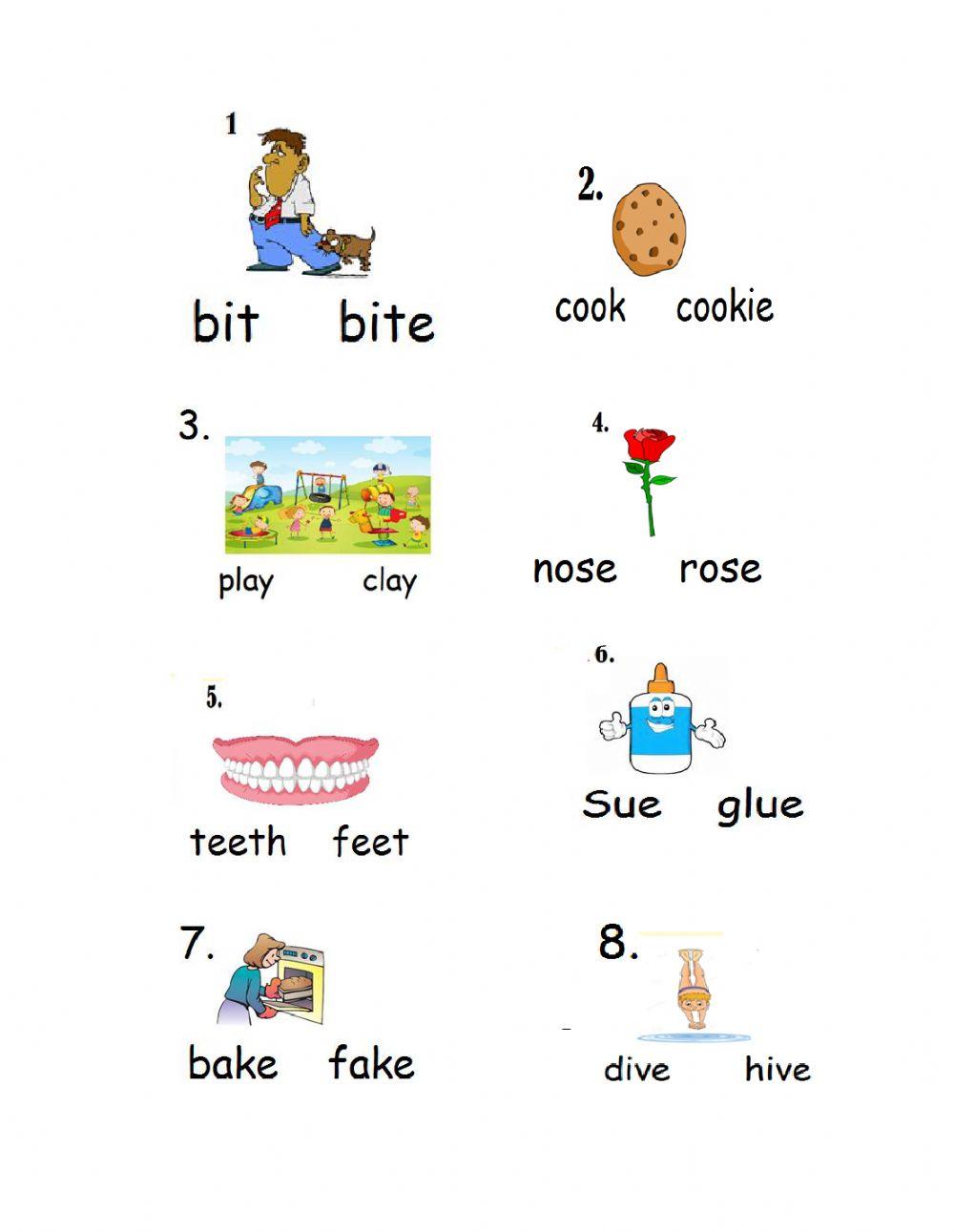 Reading Phonics Long Vowels