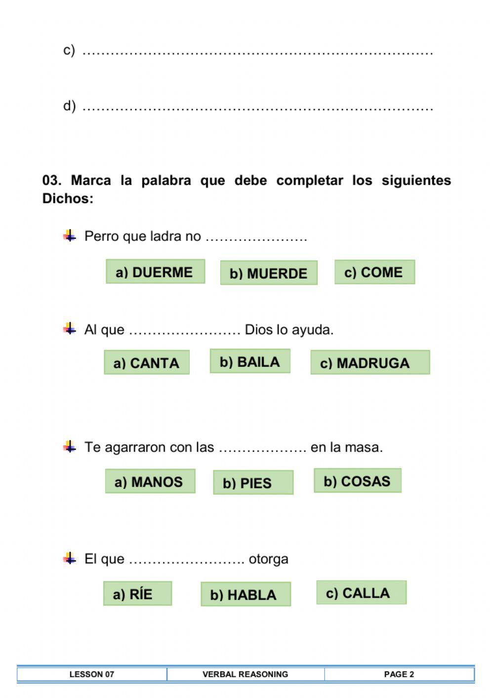 Preposición por - para