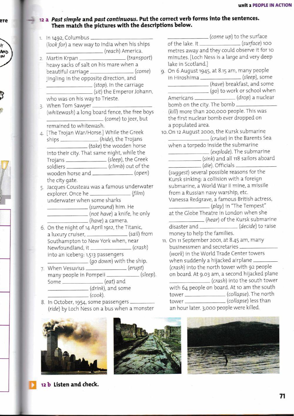 Past continuous vs past simple