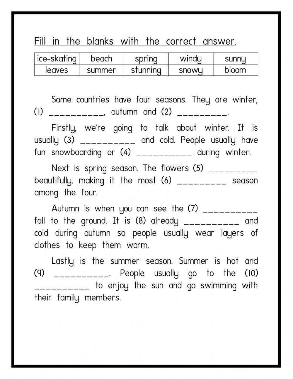 Writing Assessment Section B
