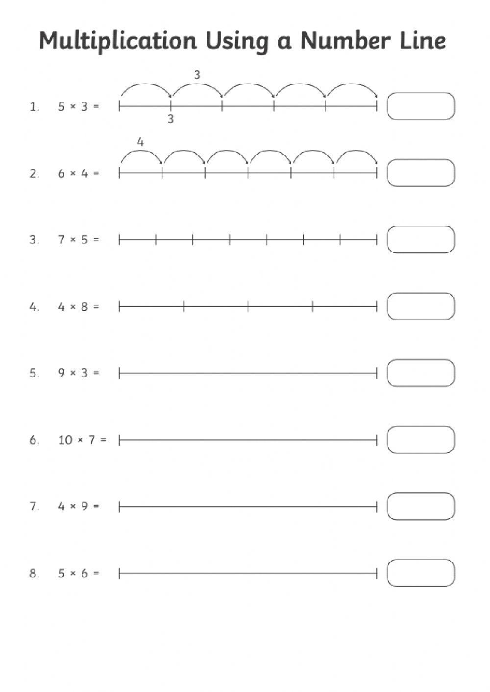 Repeated addition online activity live worksheets