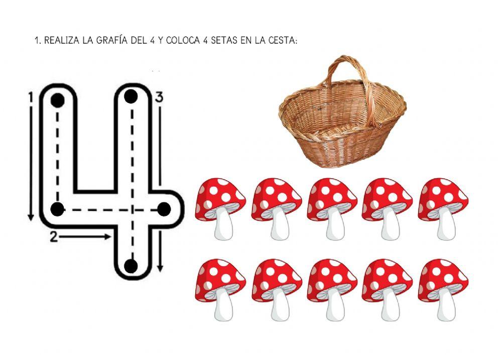 Número 4: grafía y cantidad